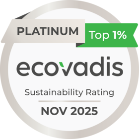 Label Platinum CSR rating EcoVadis 2025