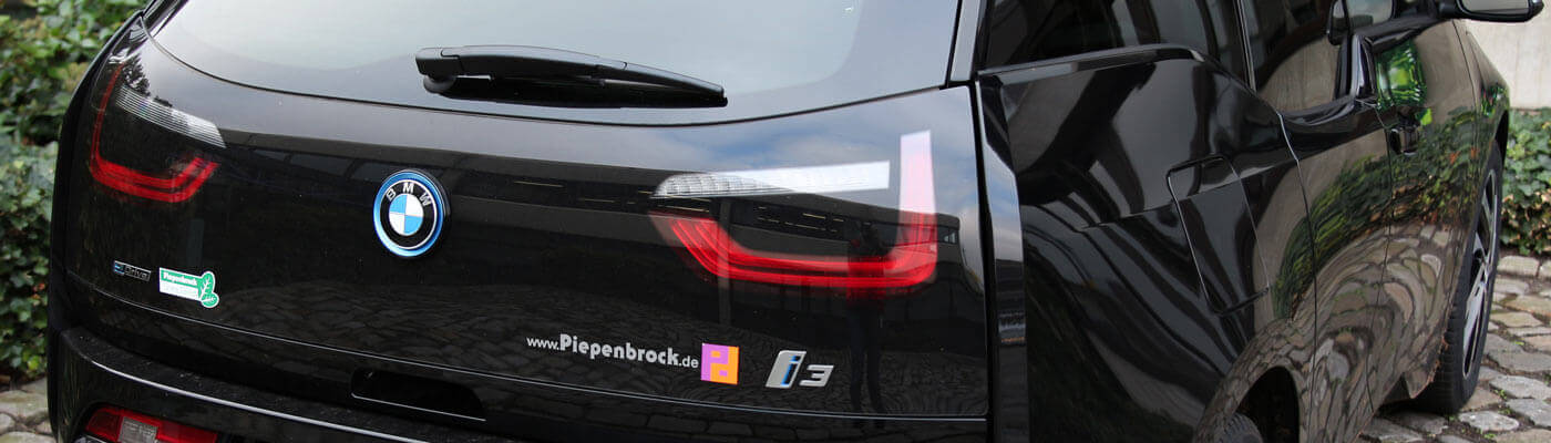 Sustainable vehicle fleet The BMW i3 is part of the Piepenbrock's environmentally friendly fleet of vehicles.
