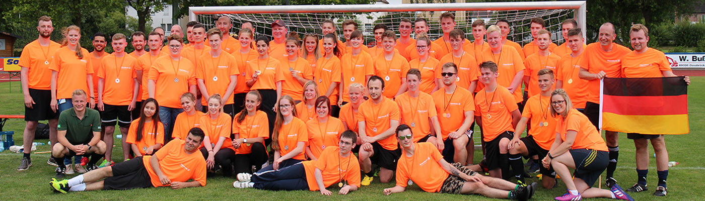 Trainee football tournament Trainees from the different branch offices take part in the Piepenbrock football tournament.